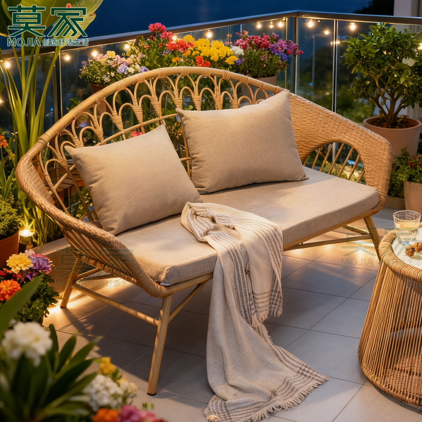 莫家户外沙发小户型双人沙发椅