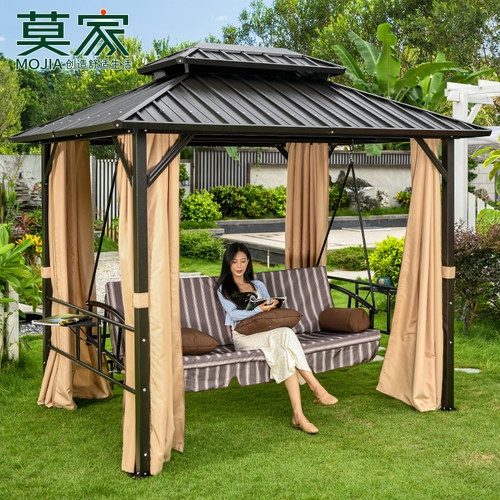 莫家秋千户外庭院摇椅阳台室外休闲网红院子家用多人秋千躺床躺椅