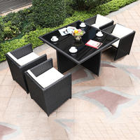 The balcony small table and chairs can be stored. Three-piece rattan chair set. Light luxury style tea table and tea table set of one table and two chairs thumbnail 7