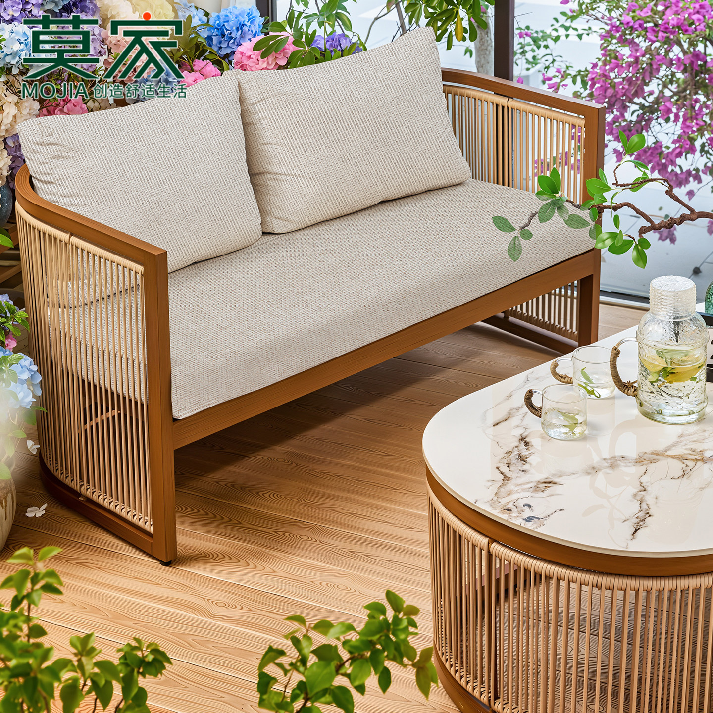 莫家户外沙发庭院花园别墅室外露天休闲沙发组合防水防晒沙发组合,住宅家具,户外沙发,淘宝优惠券,粉丝福利购,淘宝优惠卷