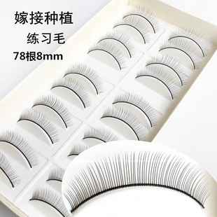 10对美睫培训种植嫁接睫毛练习睫毛学员用打版眼睫毛新手专用工具