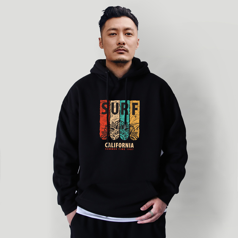 春秋新款卫衣男连帽加绒秋冬ins潮牌帽衫情侣秋季上衣男外套