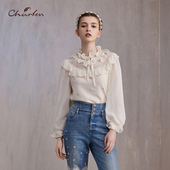新款 时尚 百搭显瘦木耳边针织衫 CHARFEN2024秋季 女CFE3F823 8037B