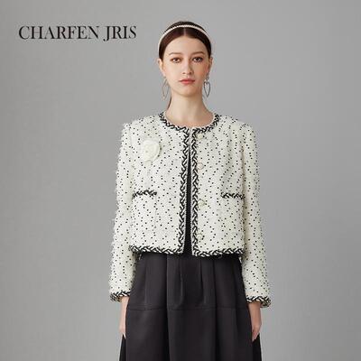 CHARFENJRIS朝峰2025春季新款时尚小香风精致短款外套