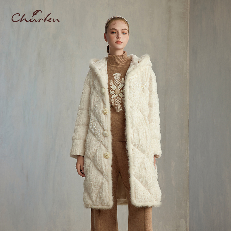 CHARFEN2024冬季新款重工羽绒服外套女CFE5F329-3035Y