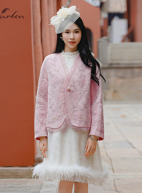 CHARFEN2025春季新款重工立体剪花短外套女CFF1A101-1001V