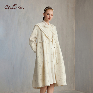 百搭显瘦重工钉珠外套CFE5D100 时尚 1075V 新款 CHARFEN2024冬季