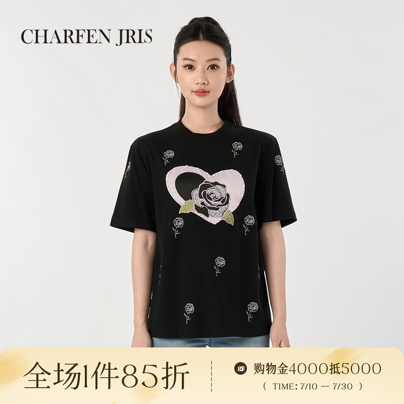 2025夏季新款时尚百搭圆领短袖