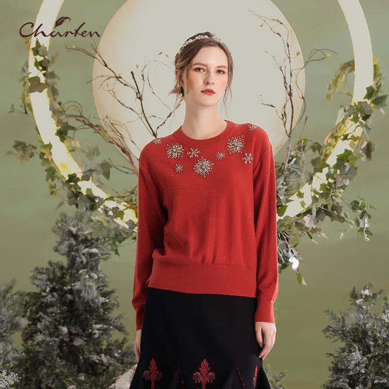 CHARFEN冬季新款时尚毛针织衫