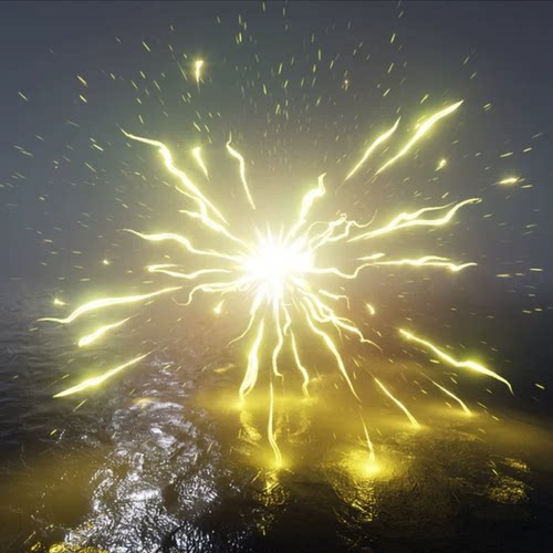UE4UE5魔法能量光线汇聚能量吸收特效Absorption FX