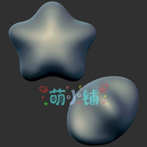 星星五角星海星三维立体图圆雕图雕刻机图纸stl文件3d模型162