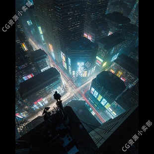 blender城市街道日本东京霓虹夜景建筑3d场景文件模型项目工程