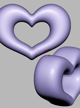 爱心镂空吊坠配饰圆雕图雕刻机图纸stl文件三维立体图3d模型3346