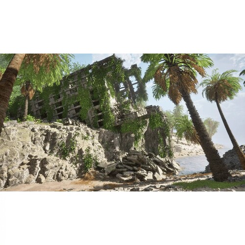 UE5.3末日海岛海边废弃建筑大楼废墟Paradise
