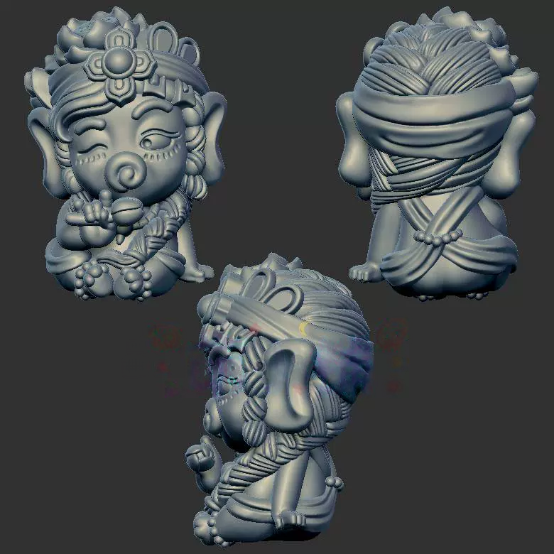 象神象宝象姐姐三维立体图3d打印stl文件圆雕图雕刻机3d模型2188