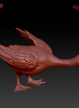 三维立体图圆雕图3d打印stl格式鹅、小天鹅摆件3d模型2486
