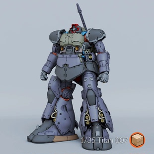 泰坦重炮扎古高达3d打印图纸stl模型数据手办高精素材文件