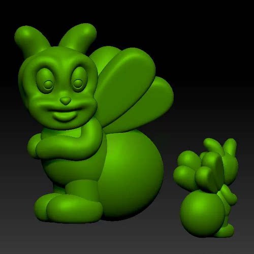 小蜜蜂立体图圆雕图3D打印STL格式卡通蜜蜂雕刻图模型图C336