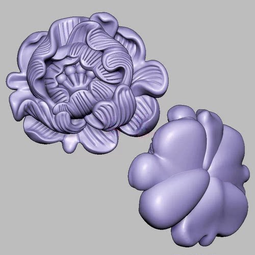 牡丹花三维立体图电脑圆雕雕刻图纸stl文件3d打印模型1069