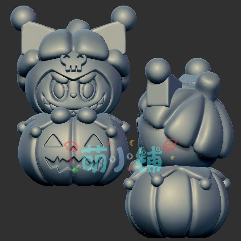 库洛米南瓜拉布布三维立体图3d打印stl文件圆雕图雕刻机1860