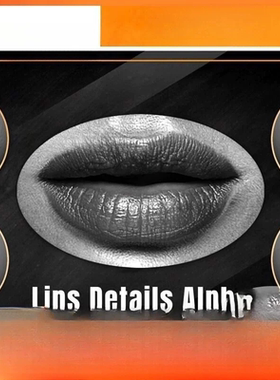 9个ZBrush嘴唇嘴巴细节褶皱Alpha笔刷zb嘴唇雕刻zb皮肤笔刷sp嘴唇