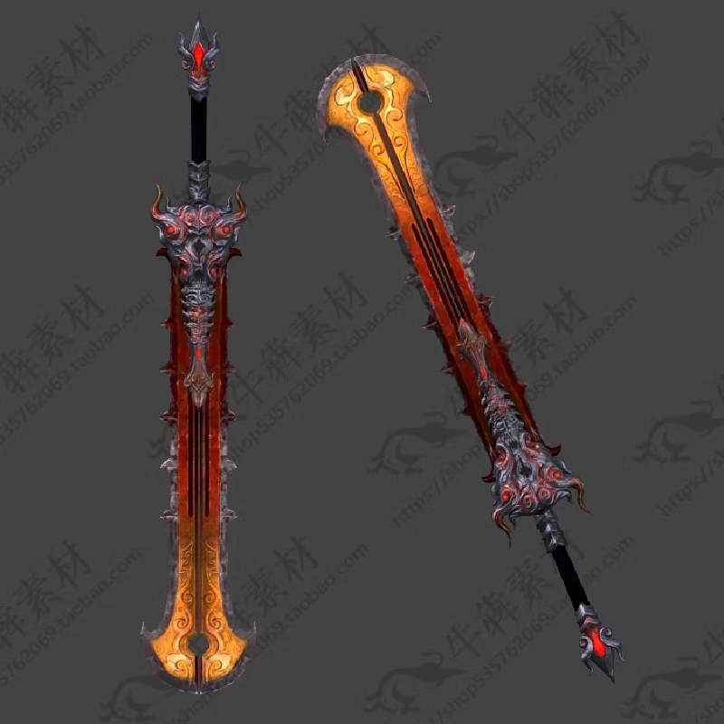 传奇武器裁决开天次时代武器炎龙武器火龙武器魔幻max模型非实物