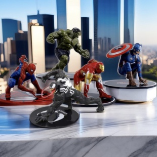 复仇大号联盟钢铁蜘蛛侠毒液美绿巨人玩具手办公仔甜品台车载摆件