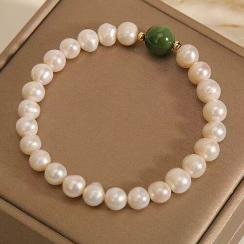 青黛珍珠手链高级感百搭闺蜜手镯国潮手串小红书新款汉服配饰手链