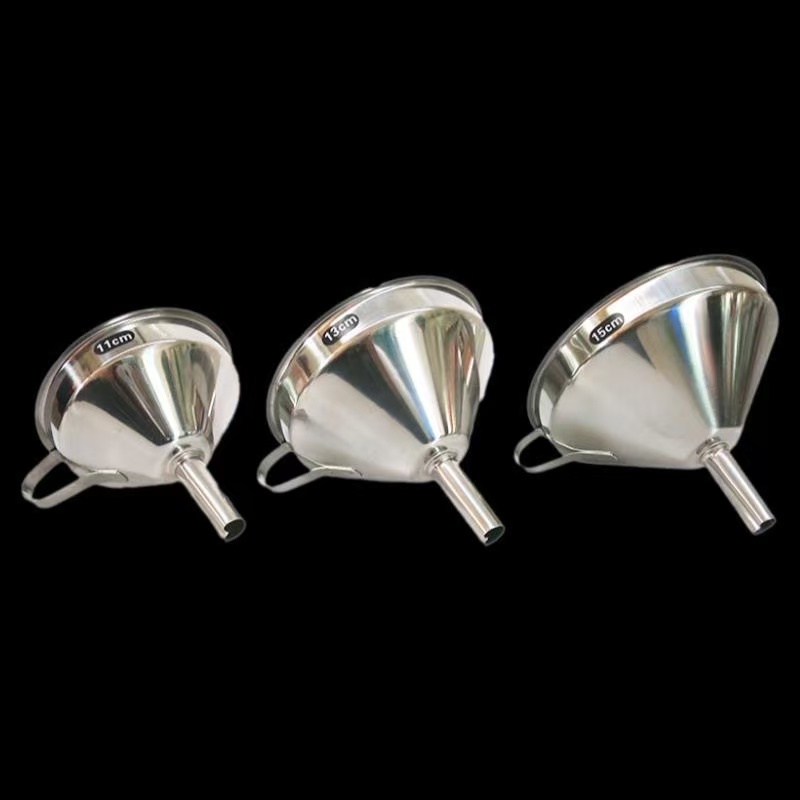 厨房大号分液油壶不锈钢漏斗油壶漏斗家用大口径漏斗舀酒器小油斗