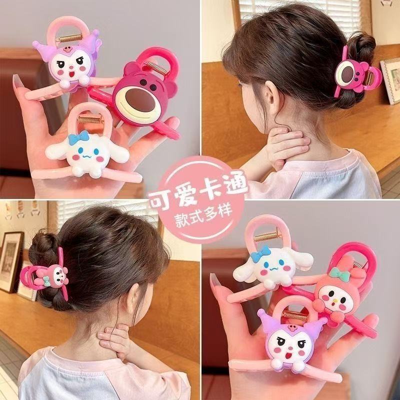 卡通可爱女童鲨鱼夹儿童抓夹小孩网红新款2026后脑勺盘发大号头饰