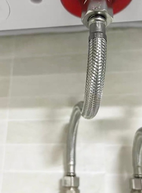 304不锈钢出水管高压家用编织管热水器防爆金属4分马桶冷热软管