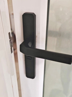 不带钥匙消声门框家用静音卫生间通用型平开铝合金黑色窄边窄面