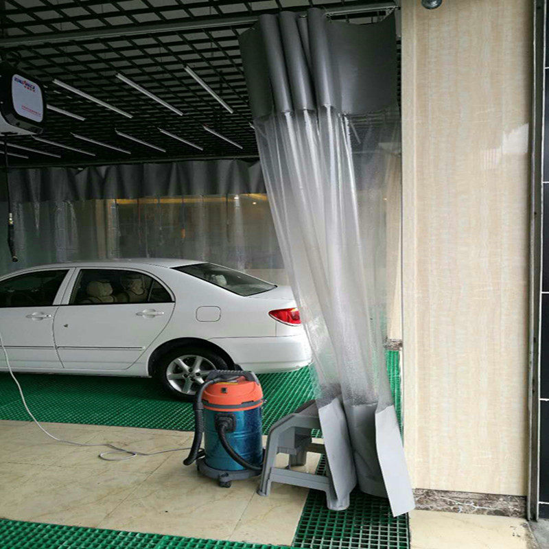 洗车店防水帘汽车美容隔断帘折叠推拉门帘透明隔水帘洗车帘子定做
