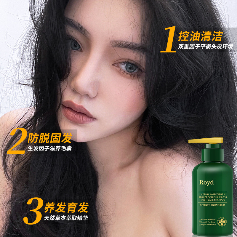ROYD洗发水生发密发生姜何首乌洗发水防脱固发蓬松孔洗发露300ml