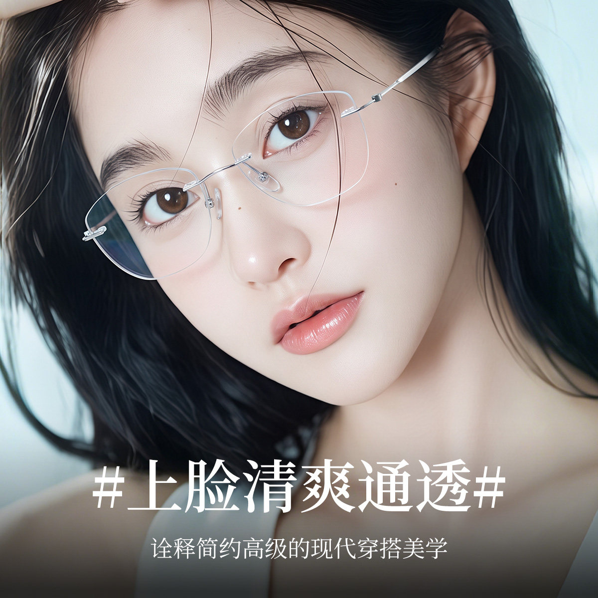 设计师款眼镜框复古纯钛+TR90