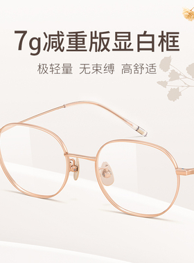 2025年春久森小圆框超轻高度近视眼镜小框多边男纯钛配镜女T98636