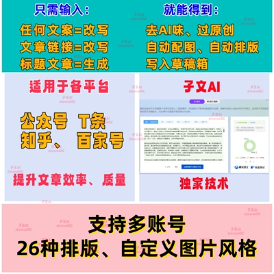 公众号文章自动排版仿写去AI味