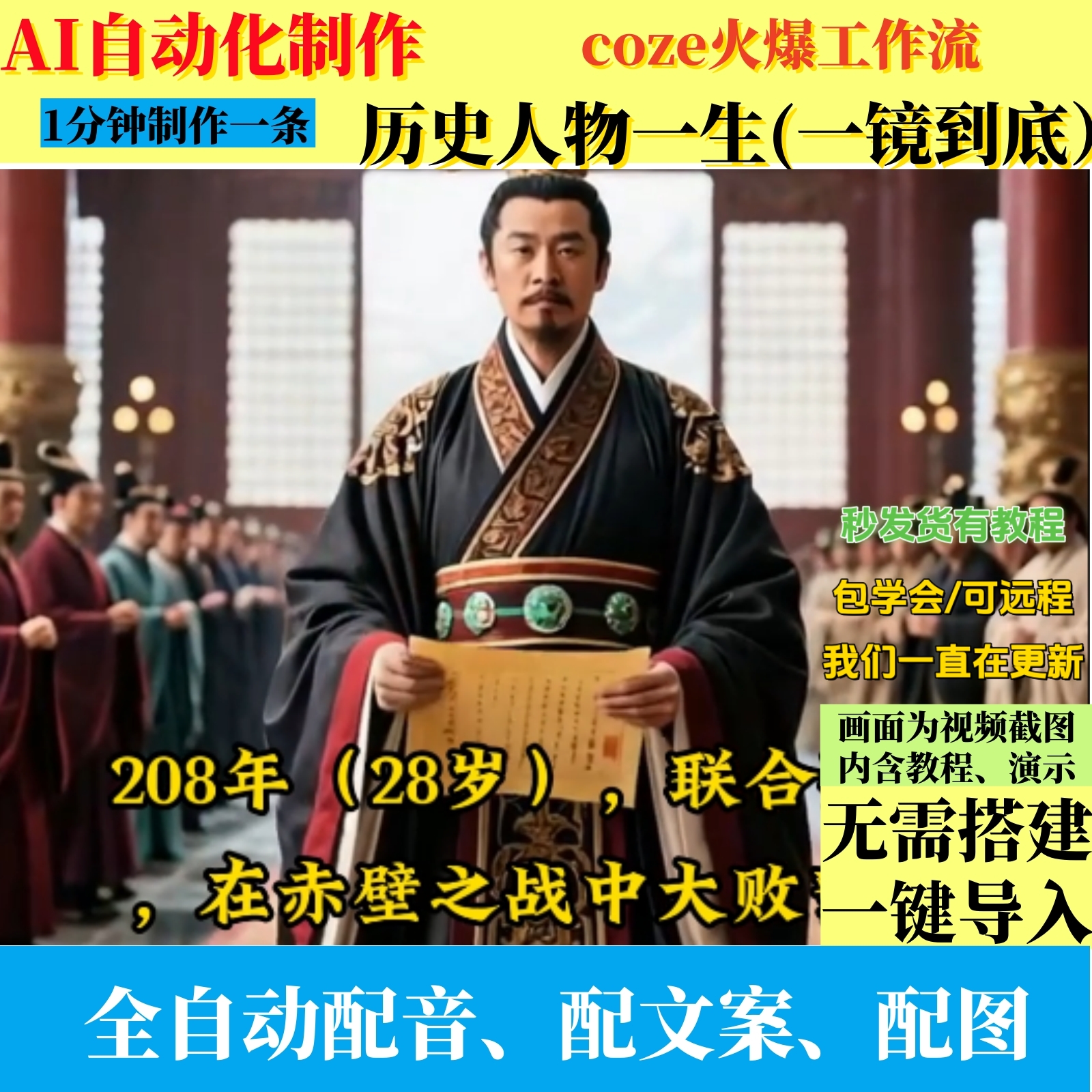 coze扣子历史人物一生一镜到底AI