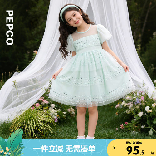 小猪班纳童装2026夏装新款儿童裙子中大童女童连衣裙女孩中长裙