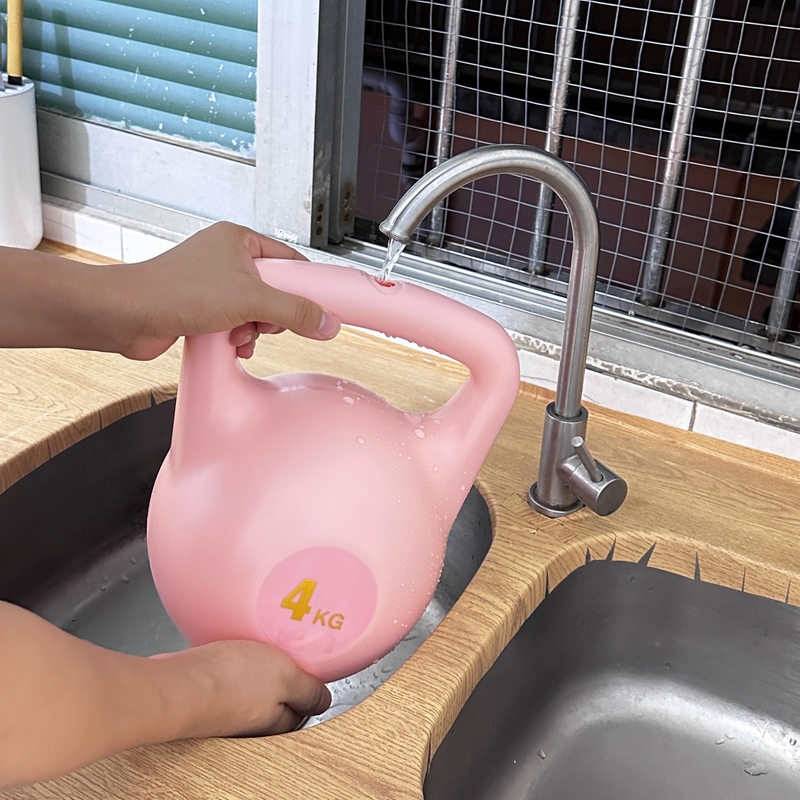 硬式运动注水壶铃6/8kg可调减肥球提壶铃摇摆瘦肚子女士健身家用