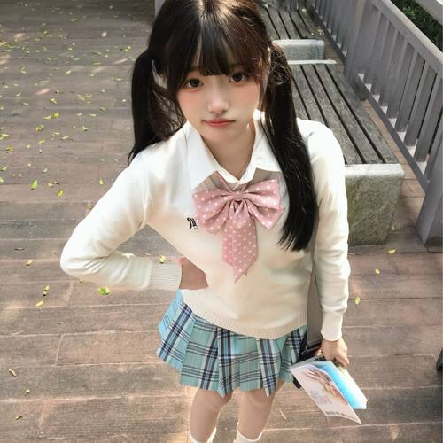 【春日青】jk原创格裙薄荷色系学院风jk格裙半身裙学院百褶裙短裙