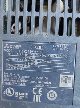 询价·三菱变频器FR-CS84-012-60，拆机件，三相输入AC议价-