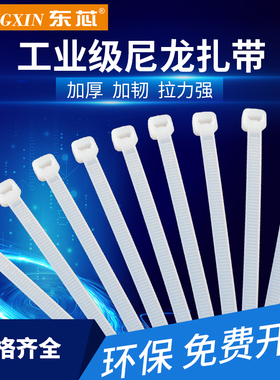 升腾ST3x100mm150mm自锁式尼龙扎带 塑料绑带 电线捆绑扎线白黑色