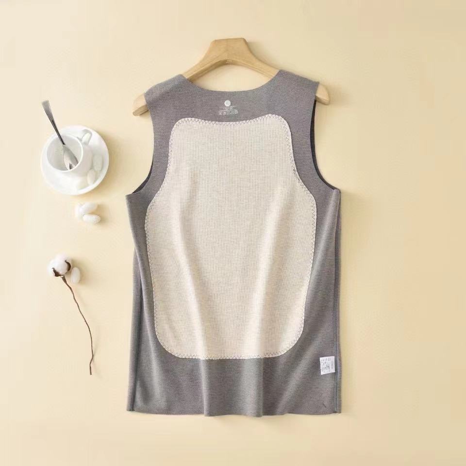 家喜男加护背心羊毛蚕丝无袖坎肩