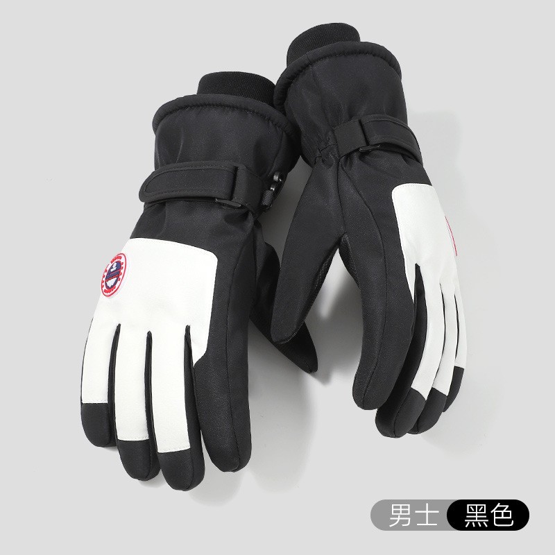 滑雪手套男士冬季户外骑行加绒加厚防风登山触屏保暖棉手套女CC21