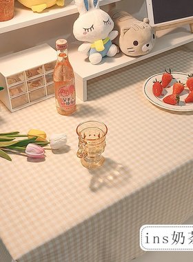 少女心学生卧室宿舍书桌餐桌茶几床头柜圆方桌通用绒布桌布inDD50