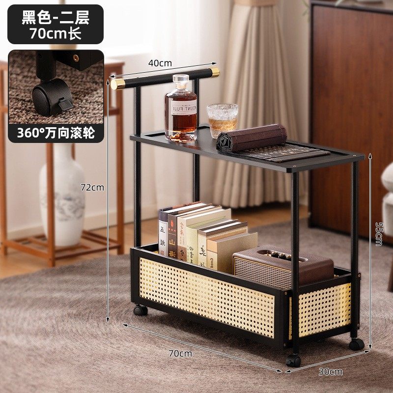 客厅茶几中古风小推车家用沙发边几多功能小茶几小户型可移动EC08,住宅家具,移动边几/推车,淘宝优惠券,粉丝福利购,淘宝优惠卷