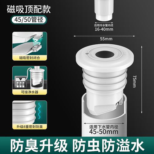下水管防返臭神器下水道密封圈洗手盆排水管道防溢水密封塞SE596
