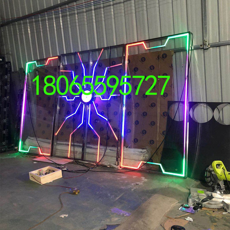 抖音网红门掌纹门玻璃门电动感应门科技门个性创意酒吧门定制门