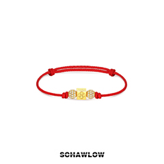 SCHAWLOW肖洛-八风系列红绳 镀金编织手绳男女同款新年幸运手链